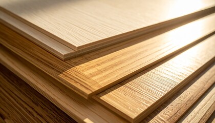 Clean Photography of Densely Stacked Thin Wood Sheets with Uniform Striped Pattern