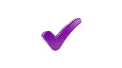Purple Check Mark Glossy