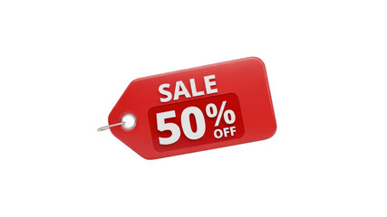 Sale 50 percent off red tag
