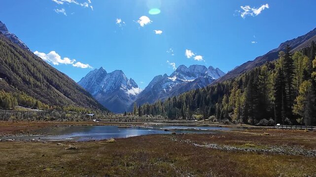 Shuangqiao Valley Mountain Landscape, Sichuan Province, China