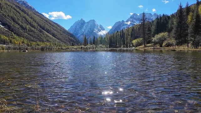 Shuangqiao Lake, Aba Scenic Area, Sichuan Mountains, China