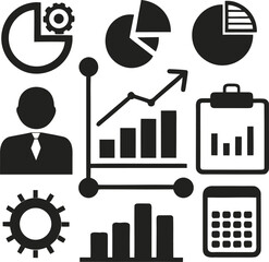 Finance line icons set. Money payments elements outline icons collection.