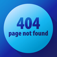 blue icon 404 error page not found