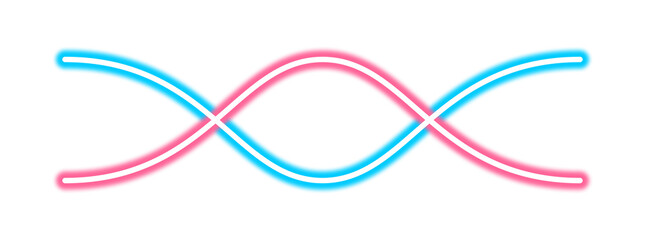 DNA Double Helix Abstract Neon Art Illustration