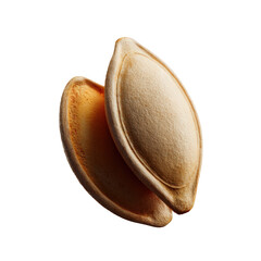 Close-Up of Dry Pumpkin Seeds with Brown Background