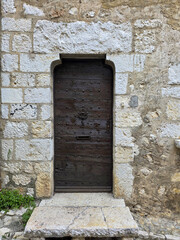 Old door detail in saint paul de vence Medieval village in provence france