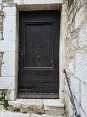 Old door detail in saint paul de vence Medieval village in provence france