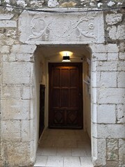 Old door detail in saint paul de vence Medieval village in provence france