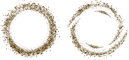 Gold Glitter Circle Gold glitter. Golden sparkle confetti. Shiny glittering dust. Gold Foil splatter glitter Golden  stroke on transparent background. Festive background with gold glitter 