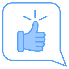 Obraz premium Like Blue Icon Vector Illustration