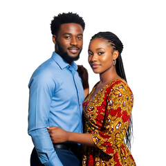 Vibrant African Couple Portrait Love Connection Traditional Fashion