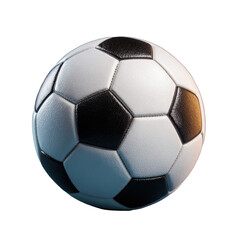Classic Soccer Ball on Blue Background 