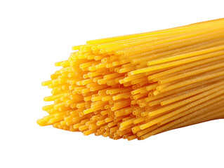 Spaghetti Heap on Yellow Background