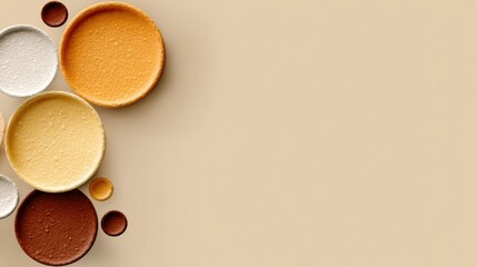 Minimal kindness poster, interconnected circles left edge, solid background