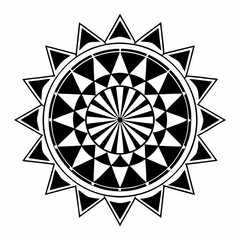 Fototapeta premium Minimal Black Line Art Geometric Vector Design