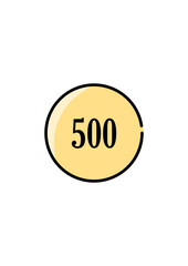 coin and money bag vector illustration