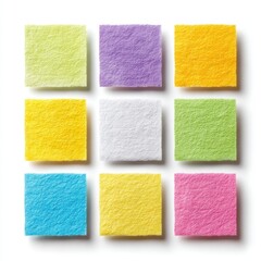 Fototapeta premium Colorful Felt Squares in a Grid Pattern for Creative Craft Projects and Design Inspiration