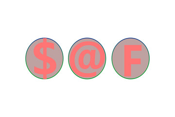 Pink Financial and Communication Symbols Branding Set