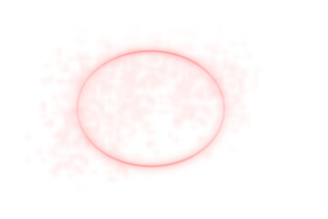 Ethereal Glowing Red Neon Oval Ring