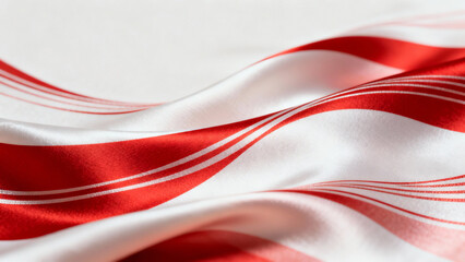 Elegant flowing red and white silk patterns in abstract Japanese textile design. event programs, museum guides, designed for cultural heritage projects and event programs.