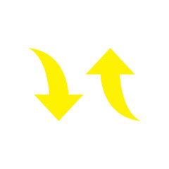 Up Down Curve Arrow Icon &ndash; Directional Flow Trend Symbol