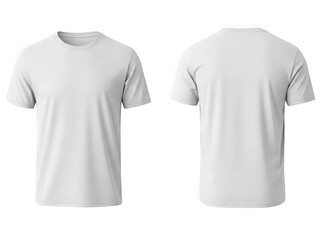 Naklejka premium Blank white t-shirt front and back view