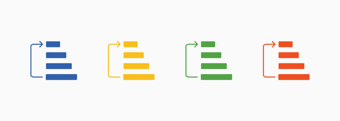 Prioritization Icon Set Color Multiple Style Collection Element For Design