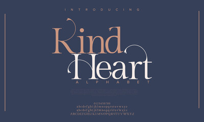 luxury elegant alphabet letters and numbers. Vintage wedding typography classic serif font decorative vintage retro. creative vector illustration