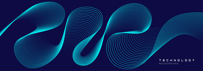 Modern abstract tech background with smooth flowing line waves for technology presentations, websites, banners, corporate branding, innovation themes, and futuristic design projects.