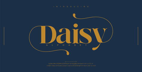 Elegant alphabet letters font and number. Typography Luxury classic lettering serif fonts decorative logo wedding vintage retro concept. vector illustration