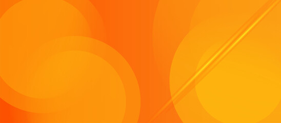 Abstract orange background with circles. Vector illustration