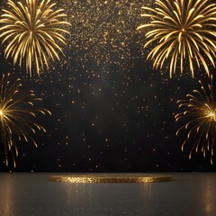 fireworks over the city