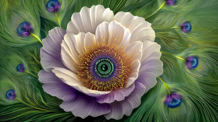 Quaternion fractals,Fractal art flowers