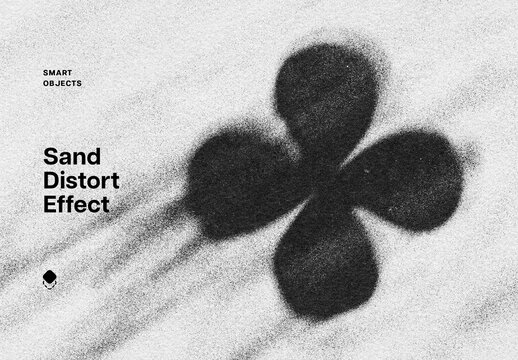 Sand Distortion Logo Effect Mockup