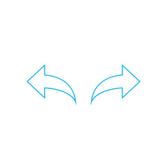 Right Left Turn Arrow Icon &ndash; Direction Navigation Symbol