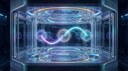 Energy Core in Futuristic Chamber: A glowing energy core pulses within a high-tech chamber, emitting vibrant arcs of light in a display of futuristic innovation and cutting-edge science.