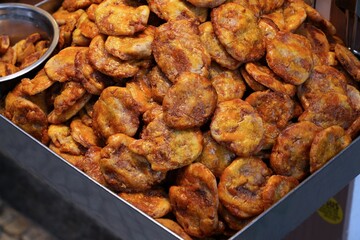 Cantonese phoenix cookies or chicken cookies. Cantonese cuisine traditional snack made of fermented red bean paste.