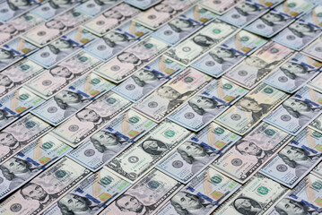 Cash, US dollar currency, financial and business flows. US dollar cash