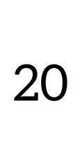 number 20 on a white background