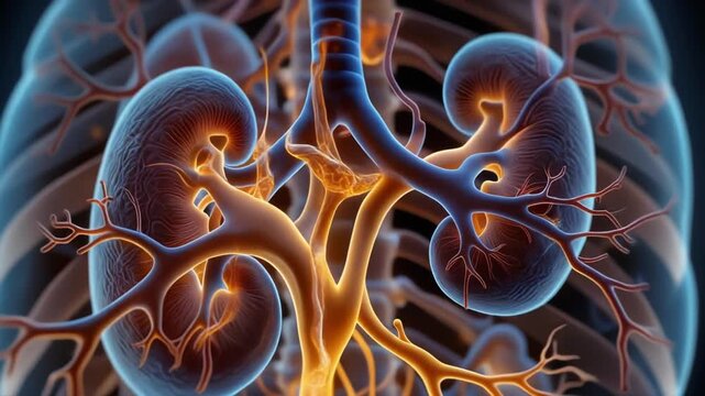 Human Kidneys and Renal Vasculature Internal Organ Overview human