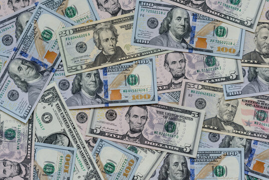 Cash, US dollar currency, financial and business flows. US dollar cash