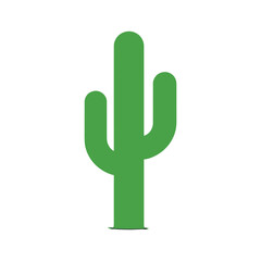 Obraz premium Green cactus icon on white background