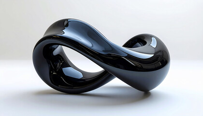 Abstract Black Infinity Loop