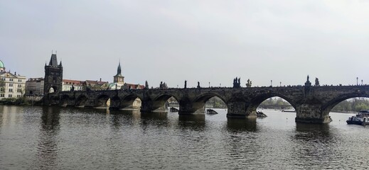 Obraz premium Old Town Bridge Tower and Entrance to Charles Bridge in Prague