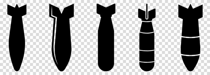 Set of air bomb icons © Mariia
