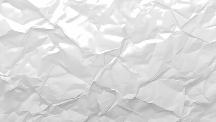 Obraz premium Crumpled white paper texture background ideal for creative projects and overlays in graphic design, web design, and advertising.