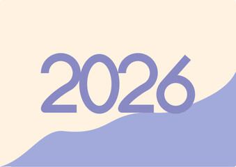 2026 New Year Celebration Flat Background