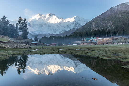 Fairy Meadows with Nanga Parbat in the background, Pakistan