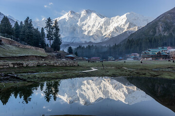 Nanga Parbat Mountain Reflection Lake