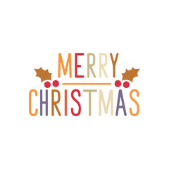 create a vector style simple merry chirstmas white background.
 
